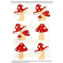 Mintás barkácsfilc - gombák - 6db