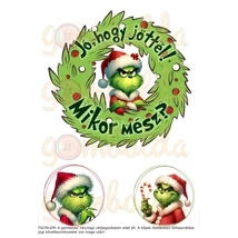 Mintás barkácsfilc - Grincses karácsony - hímzőkeretbe Mintás barkácsfilc - Grincses karácsony - hímzőkeretbe