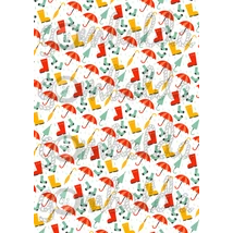 Mintás barkácsfilc - gumicsizmák esernyők