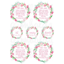 Mintás barkácsfilc - tulipános Házi Áldás koszorúk