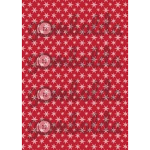 Mintás barkácsfilc - piros alapon fehér hópihék Mintás barkácsfilc - piros alapon fehér hópihék