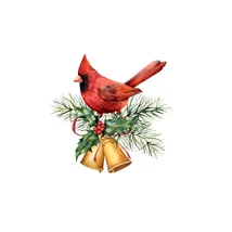 Mintás barkácsfilc - tradicionális karácsony - kardinálispinty hímzőkeretbe