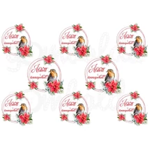 Mintás barkácsfilc - tradicionális karácsony - Áldott ünnepeket! vörösbegy