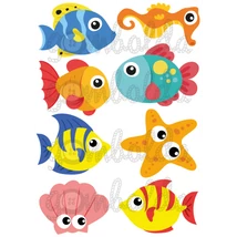 Mintás barkácsfilc - halak Mintás barkácsfilc - halak