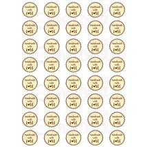 Mintás barkácsfilc - handmade with love - barna pöttyös Mintás barkácsfilc - handmade with love - barna pöttyös