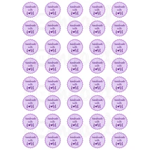 Mintás barkácsfilc - handmade with love - lila pöttyös