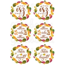 Mintás barkácsfilc - helló ősz - feliratos koszorúk