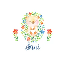 Mintás barkácsfilc - Hello Spring - süni