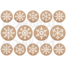 Mintás barkácsfilc - hópelyhek juta körökben Mintás barkácsfilc - hópelyhek juta körökben