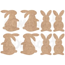 Mintás barkácsfilc - juta nyuszik