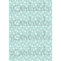 Mintás barkácsfilc - kékes alapon apró fehér virágok