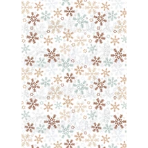 Mintás barkácsfilc - barna kék hópihék Mintás barkácsfilc - barna kék hópihék