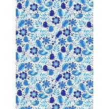 Mintás barkácsfilc - kék madárkák