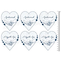 Mintás barkácsfilc - Apukámnak - kéz a kézben - szív kék Mintás barkácsfilc - Apukámnak - kéz a kézben - szív kék