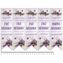 Mintás barkácsfilc - könyvjelző - Óvó néninek - levendulás Mintás barkácsfilc - könyvjelző - Óvó néninek - levendulás