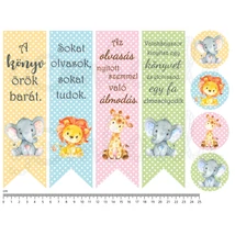 Mintás barkácsfilc - könyvjelző - African Friends