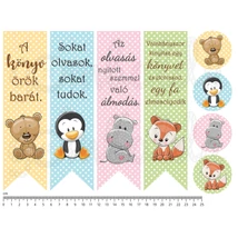 Mintás barkácsfilc - könyvjelző - cuki állatok Mintás barkácsfilc - könyvjelző - cuki állatok