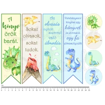 Mintás barkácsfilc - könyvjelző - Dinosaurs