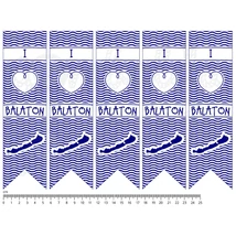 Mintás barkácsfilc - könyvjelző - I love Balaton