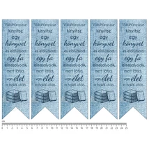 Mintás barkácsfilc - könyvjelző - kék farmer - Valahányszor... Mintás barkácsfilc - könyvjelző - kék farmer - Valahányszor...