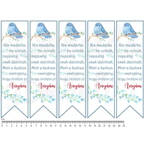 Mintás barkácsfilc - könyvjelző - anyák napi madárkás