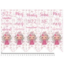 Mintás barkácsfilc - motivációs könyvjelző - cuki tavaszi angyal - rózsa