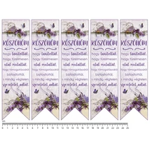 Mintás barkácsfilc - könyvjelző - Köszönöm, hogy tanítottál - levendulás