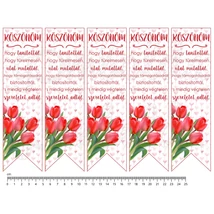 Mintás barkácsfilc - könyvjelző - Köszönöm, hogy tanítottál - tulipános