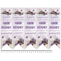 Mintás barkácsfilc - könyvjelző - Tanár néninek - levendulás