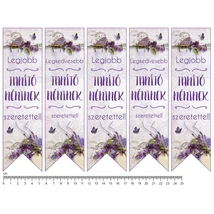 Mintás barkácsfilc - könyvjelző - Tanító néninek - levendulás