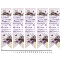 Mintás barkácsfilc - könyvjelző - Valahányszor... - levendulás