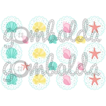 Mintás barkácsfilc - kagylók