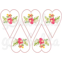 Mintás barkácsfilc - karácsonyi kesztyűk szívekben Mintás barkácsfilc - karácsonyi kesztyűk szívekben