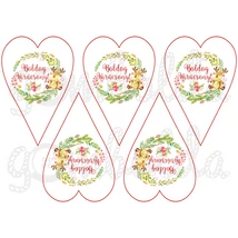 Mintás barkácsfilc - karácsonyi koszorúk szívekben Mintás barkácsfilc - karácsonyi koszorúk szívekben