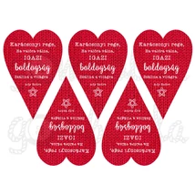 Mintás barkácsfilc - Karácsonyi rege - piros kötött szíveken Mintás barkácsfilc - Karácsonyi rege - piros kötött szíveken