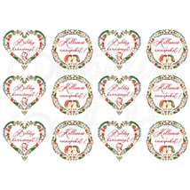 Mintás barkácsfilc - karácsonyi baglyok - jókívánságok Mintás barkácsfilc - karácsonyi baglyok - jókívánságok