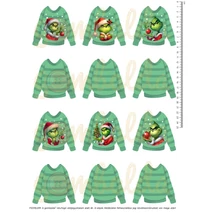 Mintás barkácsfilc - Grincses karácsony - karácsonyi pulcsik