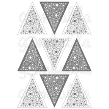 Mintás filc fenyődísz sablon - csillogás - szürke Mintás filc fenyődísz sablon - csillogás - szürke