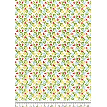 Mintás barkácsfilc - kerti törpék - virágokkal