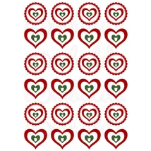 Mintás barkácsfilc - kokárda alapok szívekkel Mintás barkácsfilc - kokárda alapok szívekkel