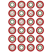 Mintás barkácsfilc - kokárda alapok karddal Mintás barkácsfilc - kokárda alapok karddal