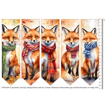 Mintás barkácsfilc - 2mm vastag könyvjelző alap - őszi rókák Mintás barkácsfilc - 2mm vastag könyvjelző alap - őszi rókák