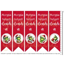 Mintás barkácsfilc - könyvjelző - Grincses karácsony - kötött