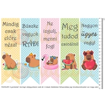 Mintás barkácsfilc - motivációs könyvjelző - capybara