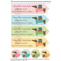 Mintás barkácsfilc - motivációs könyvjelző - cuki tacskók