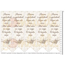 Mintás barkácsfilc - könyvjelző - Nincsen a gyermeknek - shabby drapp alapon