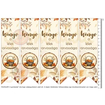 Mintás barkácsfilc - könyvjelző - őszi tökök