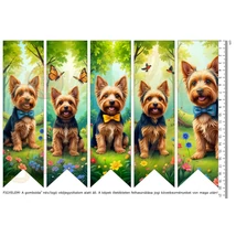 Mintás barkácsfilc - könyvjelző - tavaszi yorkik