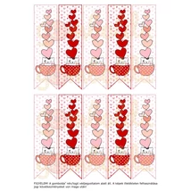 Mintás barkácsfilc - KICSI könyvjelző - vagány valentin cicusok