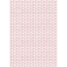 Mintás barkácsfilc - apró piros kotta